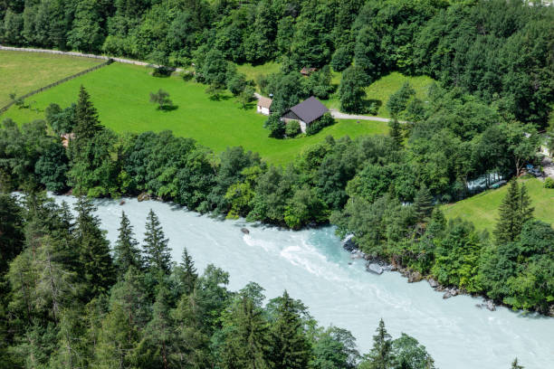 scenic tyrollean Alp landscape in Pfunds, AUstria