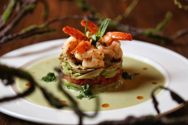 istock Shrimp and Vegetable Salad With Creamy Sauce 2166457670