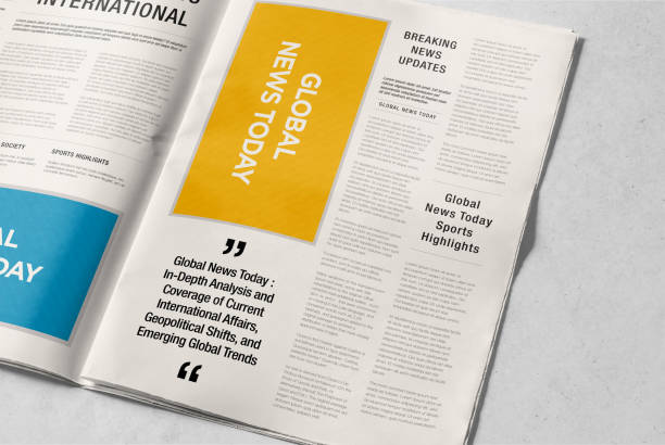 istock 3D Rendering of Newspaper Advertising Banner Mockup on Isolated Background 2166460678