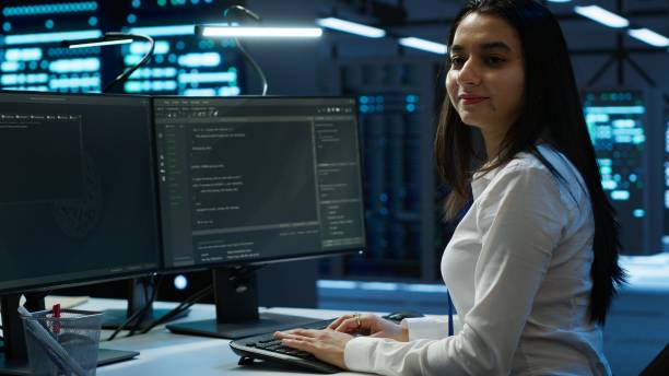 istock Portrait of smiling engineer overseeing data center 2166471067