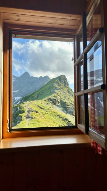 istock A breathtaking view from the window of the mountain range 2166479487