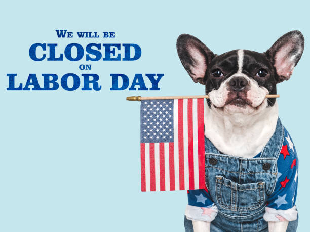istock Signboard We will be closed on Labor Day 2166482355