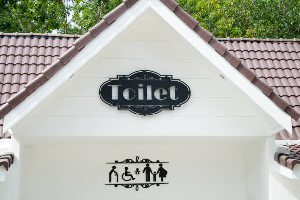 istock Toilet room, service point sign 2166492831