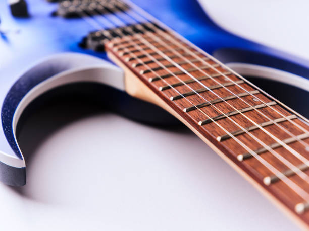 istock Fretboard of modern electric guitar. Close up. 2166494097