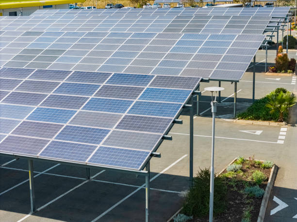 istock Solar Panels Over The Parking Lot 2166496388