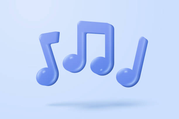 istock 3d music note is symbol denoting a musical sound. Audio tune and harmony tone. Decoration element of musical song festivals and concerts. 3d melody notes icon vector render illustration 2166497239