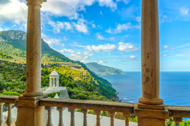 Deia mirador des Galliner at  Son Marroig palace Mallorca in Balearic islands