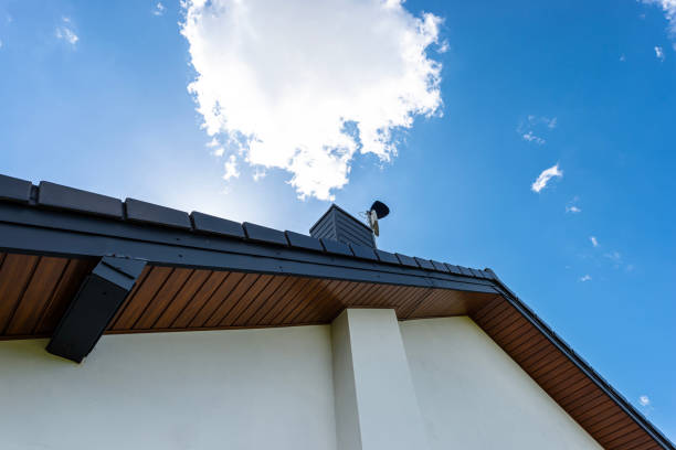 istock Antenna amplifier for home mobile Internet and a TV receiver mounted on the chimney. 2166500100