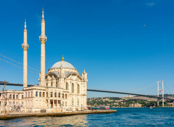 istock Ortakoy mosque and Bosphorus bridge in Istanbul, Turkey 2166506373