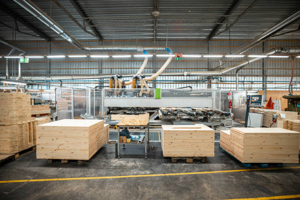 istock A large woodworking factory with stacks of freshly cut timber panels ready for processing, showcasing industrial efficiency and precision in a well-lit manufacturing environment 2166506786