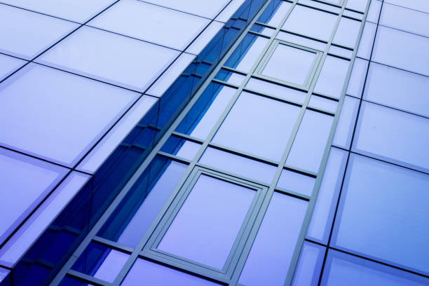 istock Fragment of a blue glass building 2166510261