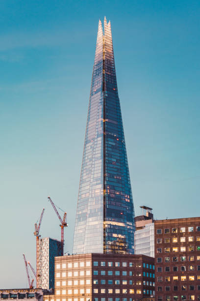 istock Night view of river Thames river and skyscraper in London 2166510810