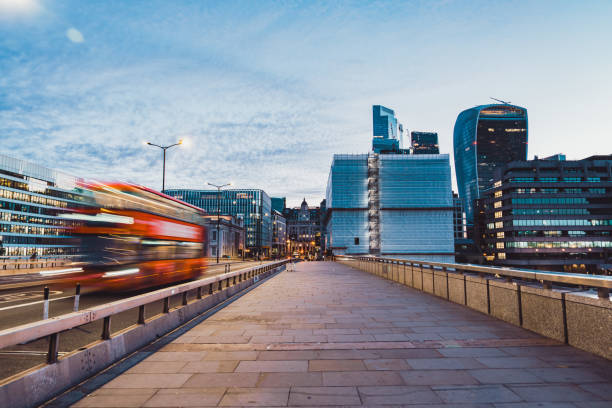 istock Double decker bus in London bridge 2166510978