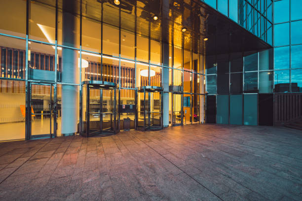 istock Glass office building entrance 2166511226