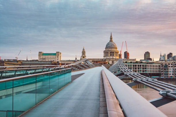 istock St. Pauls cathedral dome from across the river Thames, London 2166511346