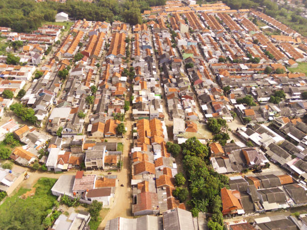 istock Overhead view of dense housing 2166531677