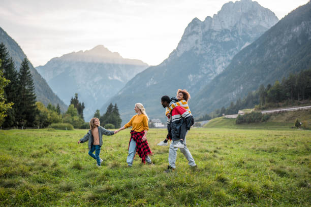 istock Diverse Family Enjoys Mountain Trek 2166532638