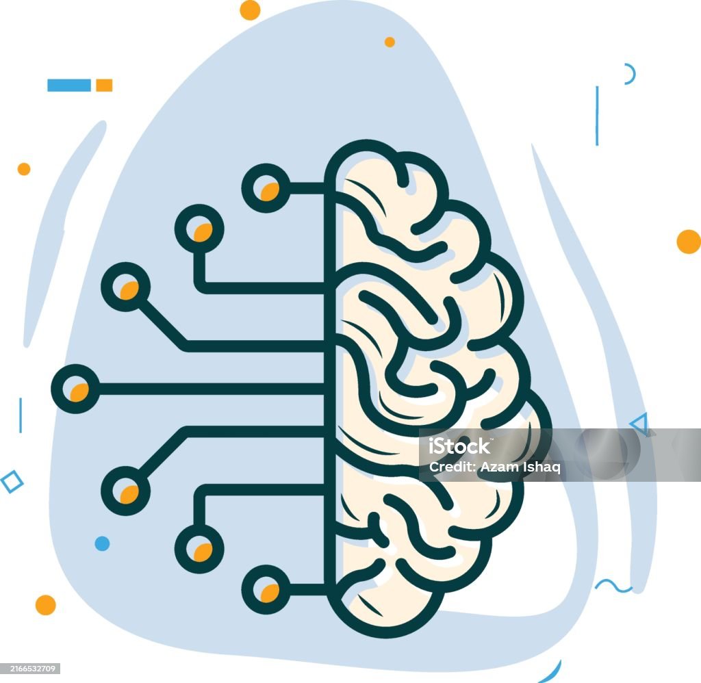 Brain Connected With Flexible Polymer Threads Concept ...