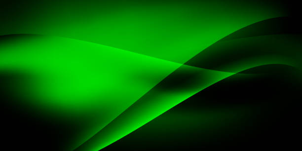 istock Abstract green modern background wallpaper with glowing green curved shapes and design. 2166533192