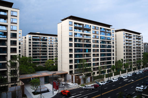 istock Modern residential building under the sun 2166536742