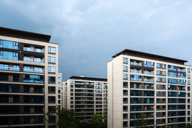 Modern residential building under the sun