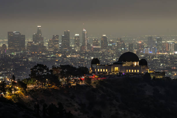 istock Griffith Observatory at night with Los Angeles cityscape in background. 2166540473