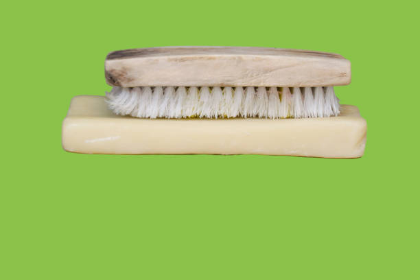 Bar soap and clothes brush