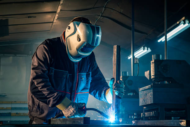 istock A welder welding in factory 2166552521