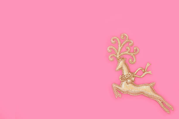 istock Magical Gold Christmas Reindeer Tree Bauble Decoration 2166555551