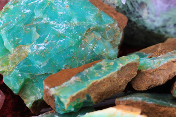 istock natural green opal minerals (prasopal) 2166555679