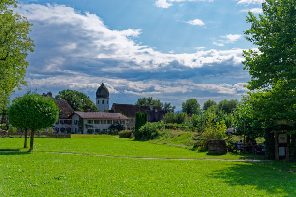 Chiemsee, Germany – August 3, 2024: Church of monastry  Frauenwörth