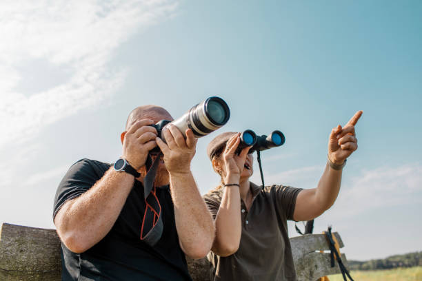 istock Senior birdwatching couple in the Netherlands 2166569312