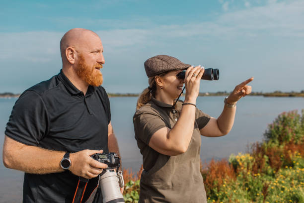 istock Senior birdwatching couple in the Netherlands 2166569348
