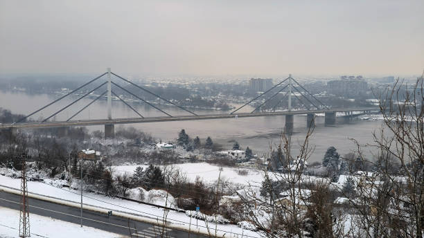 istock winter landscape by the Danube river in Novi Sad 2166570612