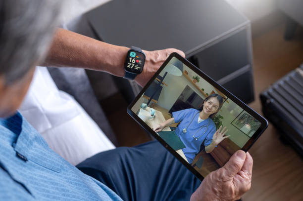 telemedicine at home using digital tablet