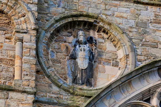 Durham UK 08/13/2024\n\nWorn Sculptures on Durham Cathedral due to weathering