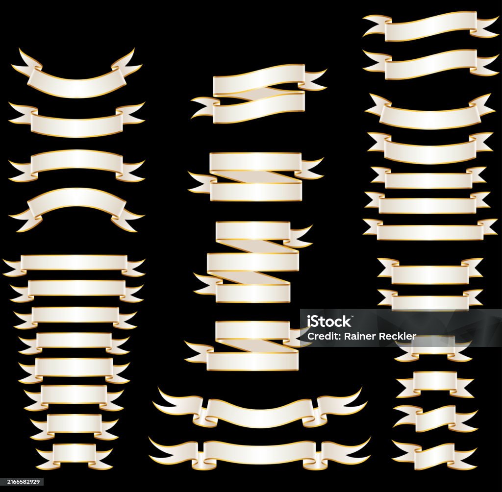 Banderole Lettering Banderole White 3 Stock Illustration - Download Image Now ...