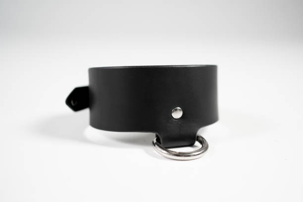 istock bdsm and fetish black leather neck choker collar on white background isolated 2166588758