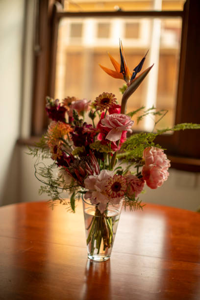 istock Flowers on dinning table mid century home 2166594036