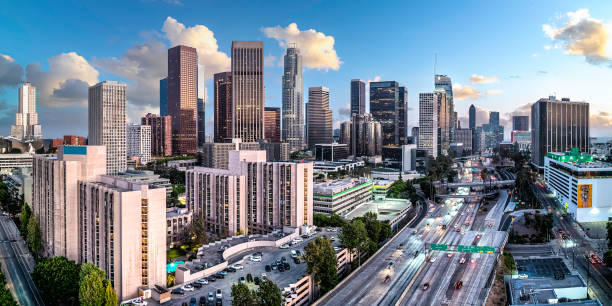 istock Los Angeles City Skyline view 2166598471