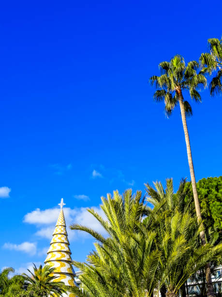 Ornate domed architecture in Barcelona, Spain, featuring classical spires, sculptural details, and tropical palm trees. A rich blend of historic elegance and Mediterranean charm under a partly cloudy sky.