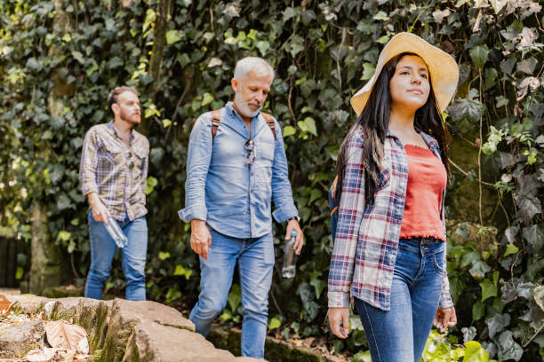 istock Family on hiking on the forest 2166604645