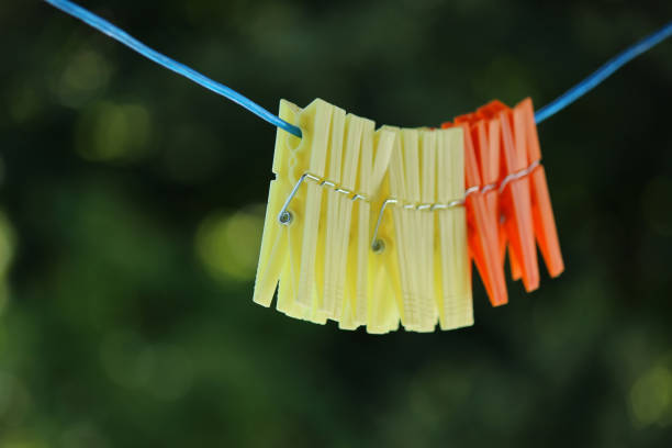 Clothes peg on a rope