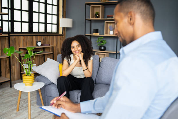istock A male lawyer during his interview 2166605490