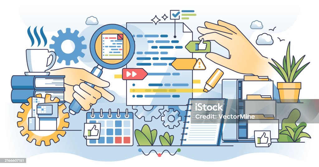 Pic Data Coding Data Coding As Process Of Converting Data For Analyze Outline Hands ...