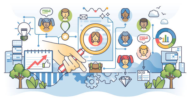 istock Human resource management and skilled employee leading outline hands concept 2166607271