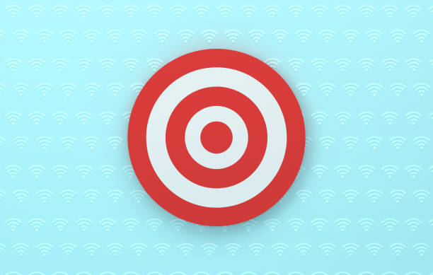Target And Wifi Icons. Strategy Concept.