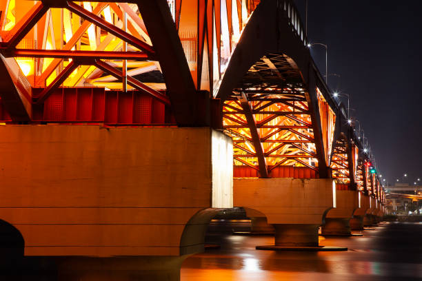 Landscape at the riverside in the night