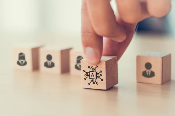 istock Enhanced employee's skills to work effectively with AI . Integrated AI with workforce to achieve good business outcomes. AI capability, digital skills and organizational change management. 2166617796