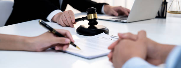 istock Couples file for divorcing and seek assistance from law firm. Rigid 2166619179